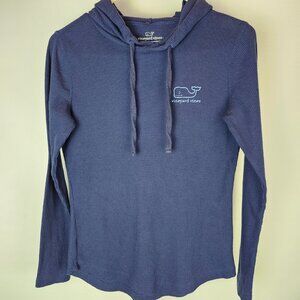 Vineyard Vines Hooded Waffle Top Long Sleeve Size XS